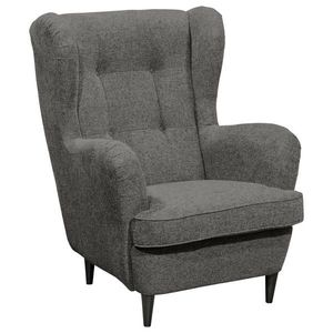MID.YOU KRESLO UŠIAK, textil, tmavohnedá vyobraziť