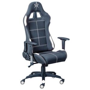 MID.YOU HERNÁ STOLIČKA, sieť, čierna, biela vyobraziť