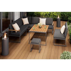 Ambia Garden SÚPRAVA ZÁHRADNÉHO NÁBYTKU, 5-dielne, kov, plast, textil vyobraziť