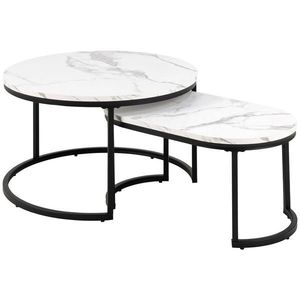 MID.YOU KONFERENČNÝ STOLÍK, čierna, biela, kov, kompozitné drevo, 70/42/70 cm vyobraziť