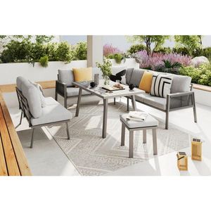 Ambia Garden JEDÁLENSKÁ TERASOVÁ SÚPRAVA, kov, textil vyobraziť