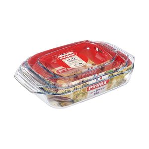 Súprava sklenených pekáčov PYREX 3ks 1400ml, 3000ml a 4000ml vyobraziť