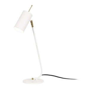 Biela stolová lampa s kovovým tienidlom (výška 55 cm) Sivani – Opviq lights vyobraziť