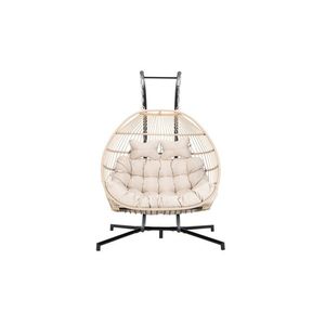 HOME DELUXE Závesné kreslo LOMA (2-miestne, béžová) vyobraziť