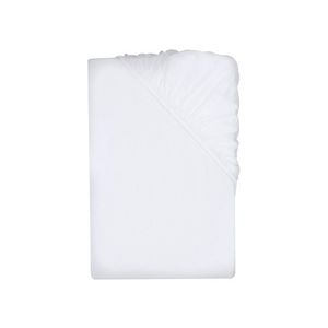 LIVARNO® Napínacia plachta z bavlneného saténu, 90 – 100 x 200 cm (biela) vyobraziť