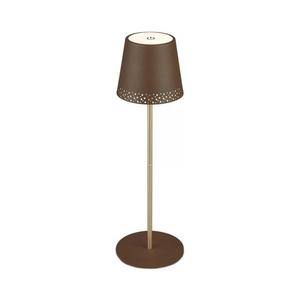 Brilo - LED stolná nabíjateľná dotyková lampa KIKI LED/2, 6W/5V IP44 2600 mAh hnedá 7438-017 vyobraziť