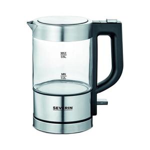 Severin WK 3472 - Rýchlovarná kanvica 0, 5 l 1100 W/230 V nerez/sklo WK 3472 vyobraziť