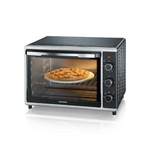 Severin TO 2058 - Teplovzdušná rúra s grilom a kameňom na pizzu, 1800 W/230 V, 42 l, čierna TO 2058 vyobraziť