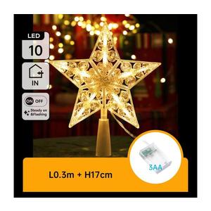LED Vianočná dekorácia LED/3xAA/teplá biela hviezda vyobraziť