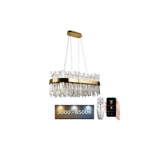 LED Stmievateľný krištáľový luster na lanku LED/90W/230V + diaľkové ovládanie J6334/C vyobraziť