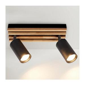 Brilagi - Bodové svietidlo SELE WOOD 2xGU10/30W/230V čierna/drevo WO-OEM-25CF-B02-BK vyobraziť