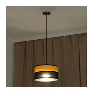 Závesný luster na lanku ALBA 1xE27/15W/230V pr. 25 cm čierna/hnedá W-KM 2515/1 BK+WOOD+BK vyobraziť