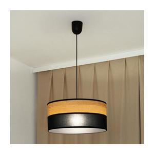 Luster na lanku ALBA 1xE27/15W/230V pr. 45 cm čierna/hnedá W-4525/1 WOOD+BK+SCW-P BK vyobraziť