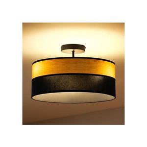 Prisadený luster ALBA 3xE27/15W/230V pr. 40 cm čierna/hnedá P-4015/3 BK+WOOD+BK vyobraziť