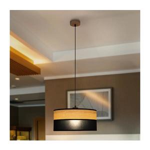 Luster na lanku ALBA 1xE27/15W/230V pr. 45 cm čierna/hnedá W-KM 4525/1 DS+WOOD+BK vyobraziť