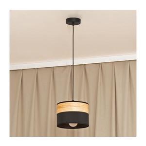 Luster na lanku ALBA 1xE27/15W/230V pr. 20 cm čierna/hnedá W-KM 2015/1 BK+WOOD+BK vyobraziť