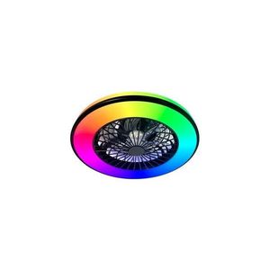 LED RGBW stmievateľné stropné svietidlo s látorom VENTELUX LED/48W/230V čierne + DO 004594 vyobraziť