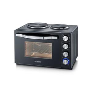 Severin TO 2074 - horkovzdušná rúra s grilom a varnými platničkami, 2500 W/230 V, objem 30 l, čierna TO 2074 vyobraziť