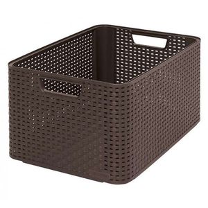 CURVER - Úložný box 2LStyle, imitácia ratanu, hnedý vyobraziť