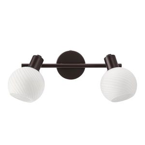 GRANO lampa sufitowa czekoladowy 2x40W E14 klosz biały vyobraziť