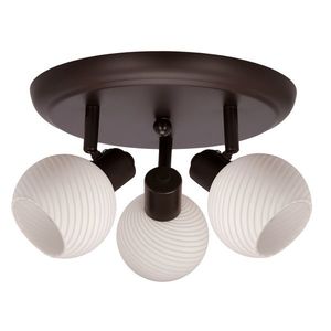 GRANO lampa sufitowa plafon czekoladowy 3x40W E14 klosz biały vyobraziť