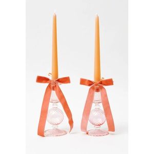 Súprava sviečok (2 kusy) Pastel 2 - Orange vyobraziť