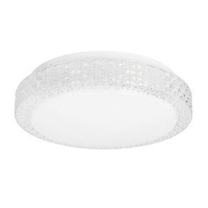 Stropná lampa Rabel, bezfarebná, 12W LED, 4000K, 27cm, biele tienidlo vyobraziť