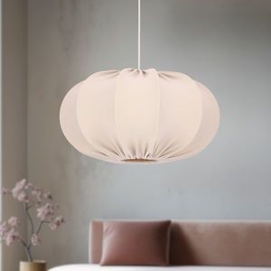 Škandinávska závesná lampa CAFEE' s béžovým tienidlom na frappé 52 cm - minimalistické stropné osvetlenie v japonskom štýle E27 vyobraziť