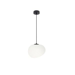Závesná lampa STONES 20 cm v japonskom štýle - s tienidlom inšpirovaným bielym kameňom - minimalistické stropné osvetlenie do obývačky E27 vyobraziť