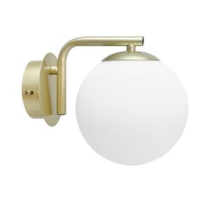 Nástenná lampa AMADEO s mosadznou konštrukciou 1x40W E14 s bielym tienidlom vyobraziť