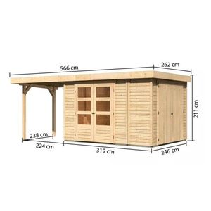 Drevený záhradný domček RETOLA 4 Lanitplast vyobraziť