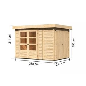 Drevený záhradný domček RETOLA 2 Lanitplast vyobraziť