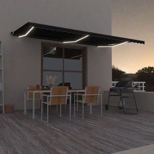 Ručne zaťahovacia markíza s LED svetlom 450x350 cm Dekorhome vyobraziť