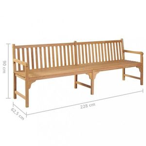 Záhradná lavica masívny teak Dekorhome vyobraziť