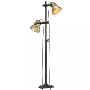 Stojacia lampa s 2 svietidlami liatina Dekorhome vyobraziť