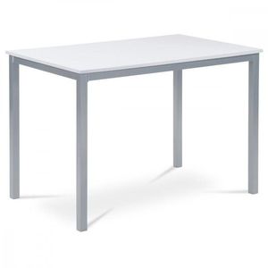 Jídelní stůl 110x70 cm, MDF bílá / šedý lak GDT-202 WT Autronic vyobraziť