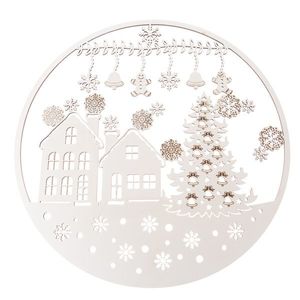 Drevená vianočná dekorácia na stenu Perníček, 37 cm vyobraziť