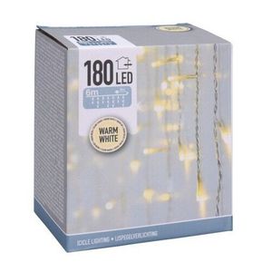 Vianočný svetelný dážď 180 LED, IP44, 6 m, teplá biela, 6 m vyobraziť