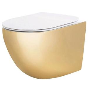 Závesná WC misa Carlo Mini Tornado Gold vyobraziť