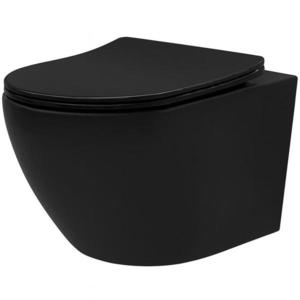 Závesná WC misa Carlo Mn Tornado Black Matt vyobraziť