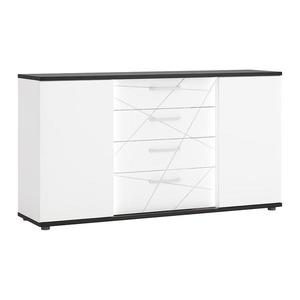Komoda Venezia VENK01 2D4S biela alpská/dub vicenza čierna/mdf biela L vyobraziť