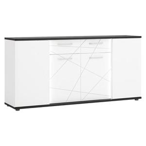 Komoda Venezia VENK02 4D2S biela alpská/dub vicenza čierna/mdf biela L vyobraziť