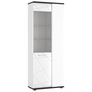 Vitrína Venezia VENV01R 2D alpská biela/dub vicenza čierna/mdf biela l vyobraziť