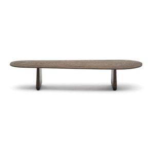 Tmavohnedý konferenčný stolík z dubového dreva 64x146 cm Pirita – Kave Home vyobraziť