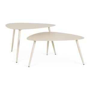 Oceľové záhradné konferenčné stolíky v súprave 2 ks 73, 5x77, 5 cm Yvonne – Bizzotto vyobraziť