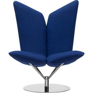 Tmavomodré kreslo Softline Angel Felt Melange Dark Blue vyobraziť