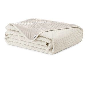 Krémovobiely prešívaný pléd z mikrovlákna 240x260 cm Softa – Restilo vyobraziť