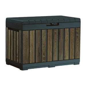 Tmavohnedý plastový záhradný úložný box Deco – Keter vyobraziť