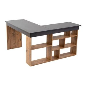 Pracovný stôl v dekore borovice 120x130 cm Vesper – Kalune Design vyobraziť