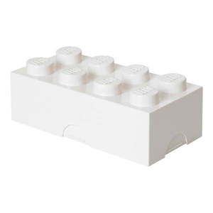 Biely plastový detský úložný box 20x10x7 cm – LEGO® vyobraziť